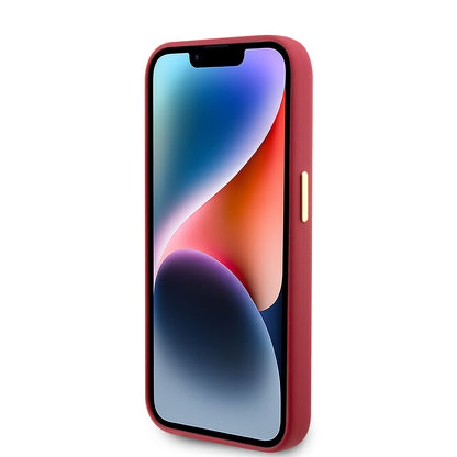 Husa pentru Apple iPhone 15 Pro, Guess, Script Metal Logo & Frame, Rosie