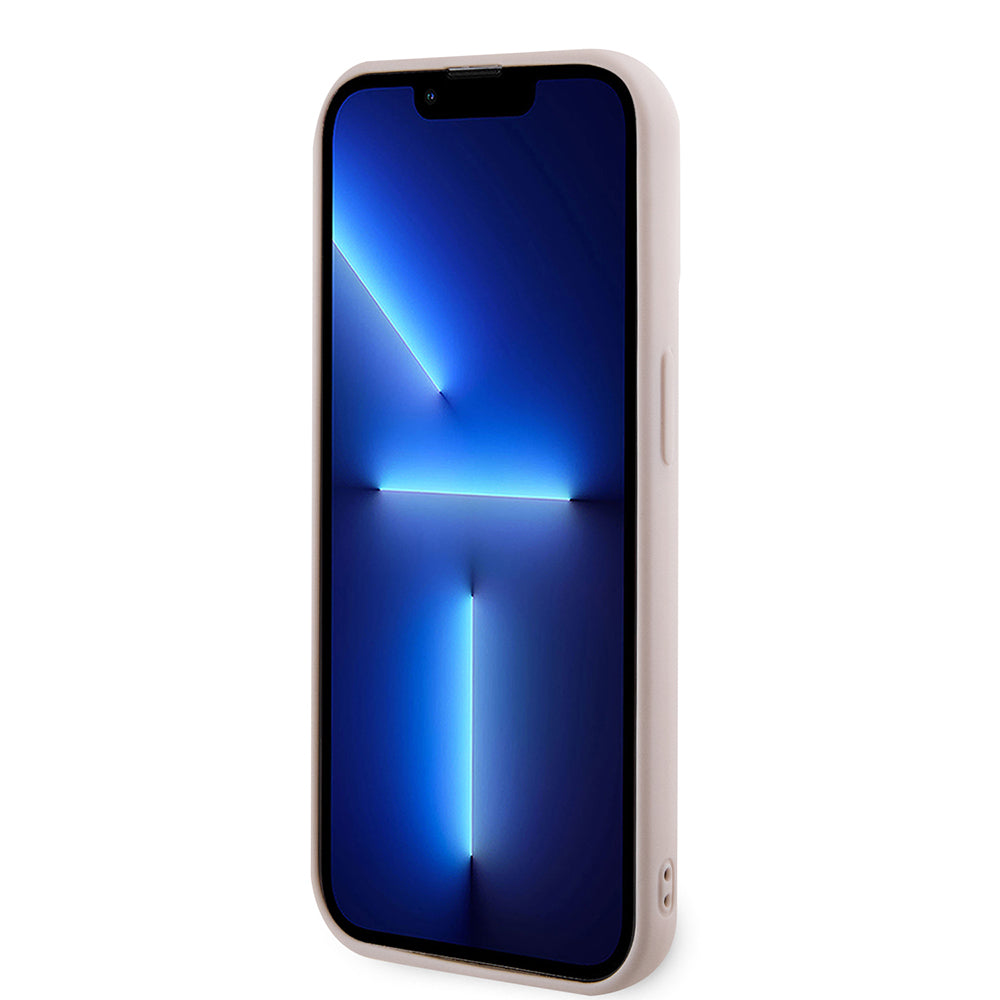 Husa pentru Apple iPhone 15 Pro, Karl Lagerfeld, 3D Rubber Glitter Logo Karl, Roz