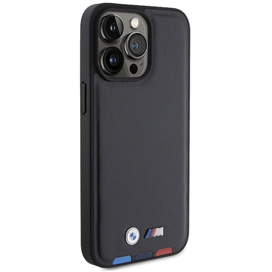 Husa pentru Apple iPhone 15 Pro Max, BMW, Stamp Tricolor, Neagra