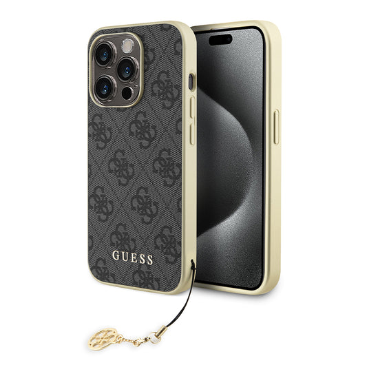 Husa pentru Apple iPhone 15 Pro Max, Guess, 4G Charm, Gri