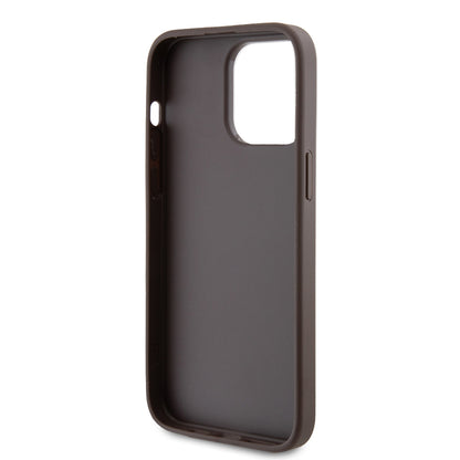 Husa pentru Apple iPhone 15 Pro Max, Guess, 4G Metal Gold Logo, Maro