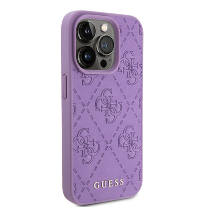 Husa pentru Apple iPhone 15 Pro Max, Guess, 4G Stamped, Mov Deschis