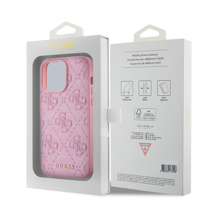 Husa pentru Apple iPhone 15 Pro Max, Guess, 4G Stamped, Roz