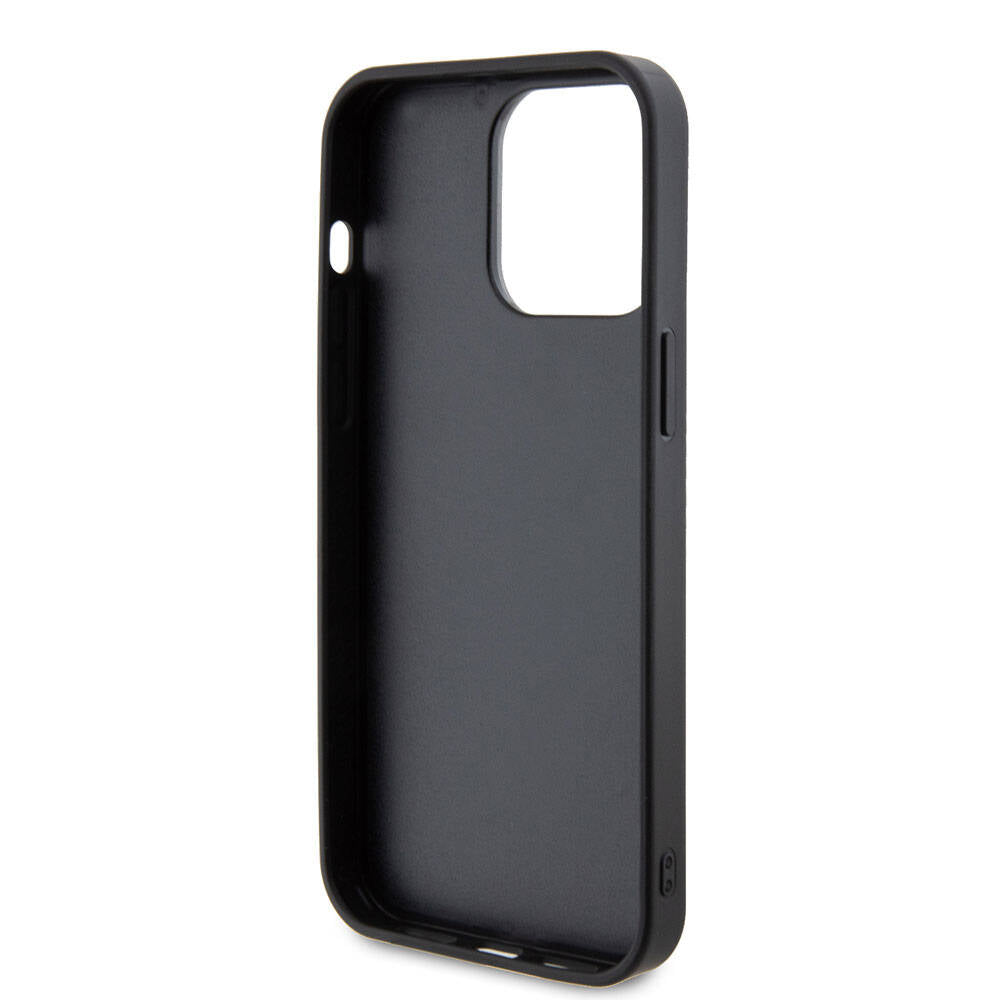 Husa pentru Apple iPhone 15 Pro, Guess, Rhinestone Metal Logo, Mov