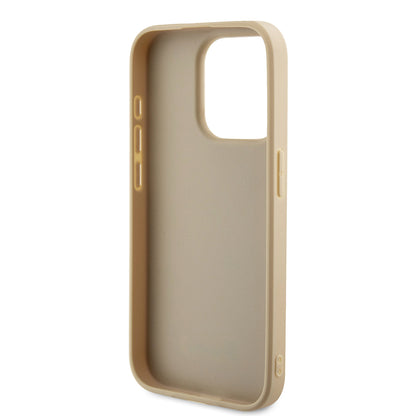 Husa pentru Apple iPhone 15 Pro Max, Guess, Saffiano Iridescent Script, Aurie