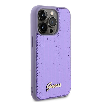 Husa pentru Apple iPhone 15 Pro Max, Guess, Sequin Script Metal, Mov