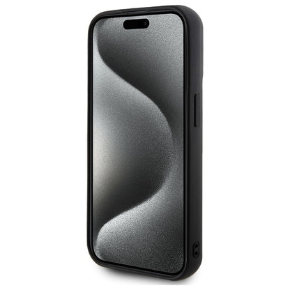 Husa pentru Apple iPhone 15 Pro Max, Karl Lagerfeld, 3D Rubber Signature, Neagra