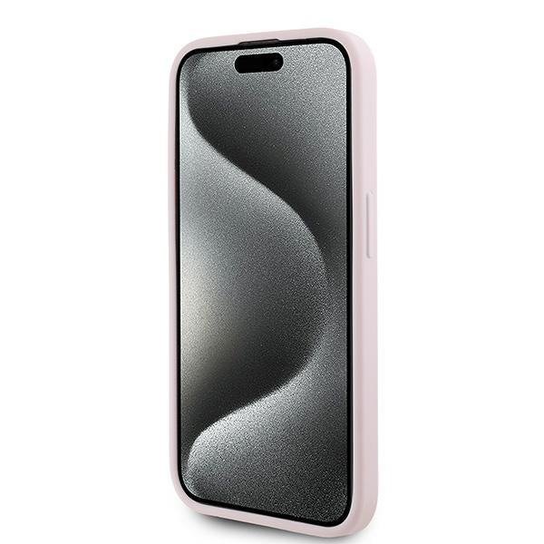 Husa pentru Apple iPhone 15 Pro Max, Karl Lagerfeld, Diagonal Quilted Script, Roz