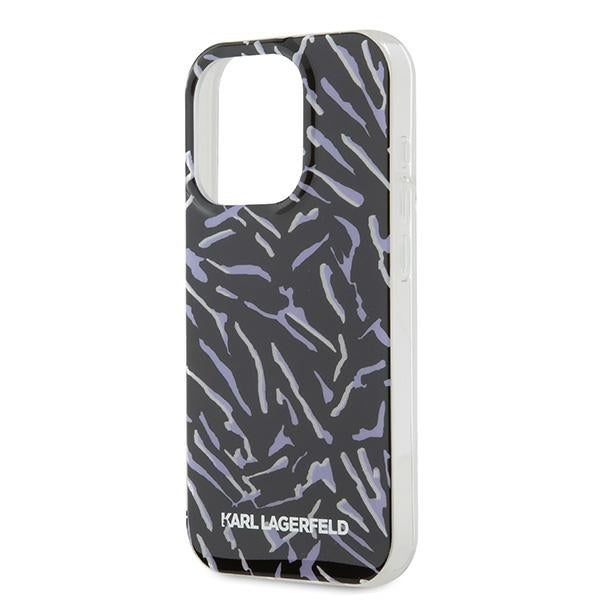 Husa pentru Apple iPhone 15 Pro Max, Karl Lagerfeld, Zebra with Cord Strap, Mov