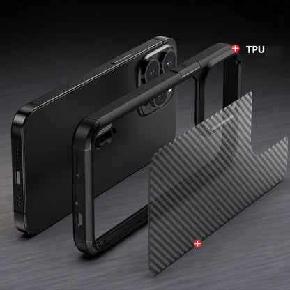 Husa pentru Apple iPhone 15 Pro Max, Techsuit, CarbonFuse, Neagra