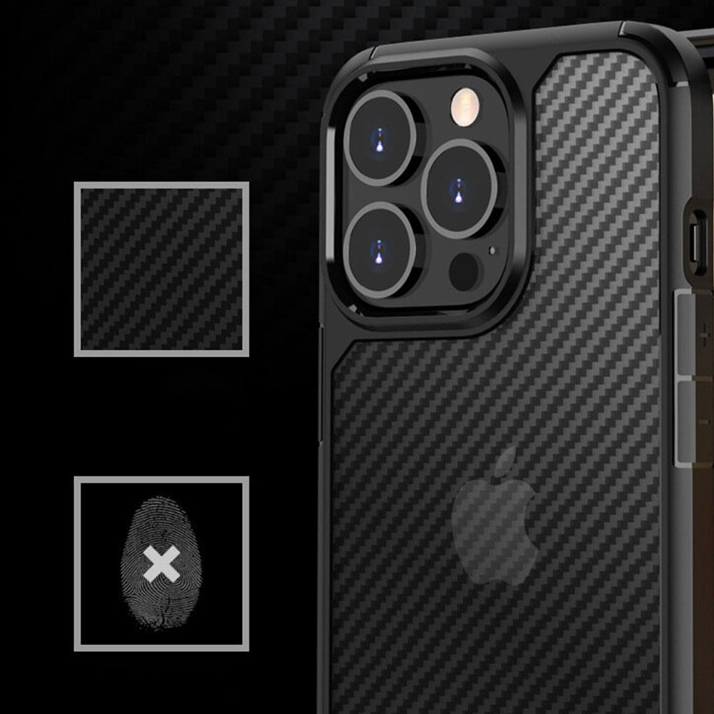 Husa pentru Apple iPhone 15 Pro Max, Techsuit, CarbonFuse, Neagra
