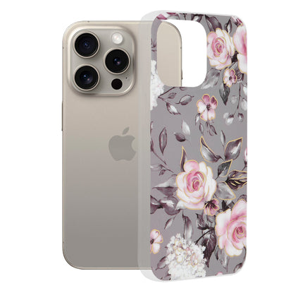 Husa pentru Apple iPhone 15 Pro Max, Techsuit, Marble, Gri