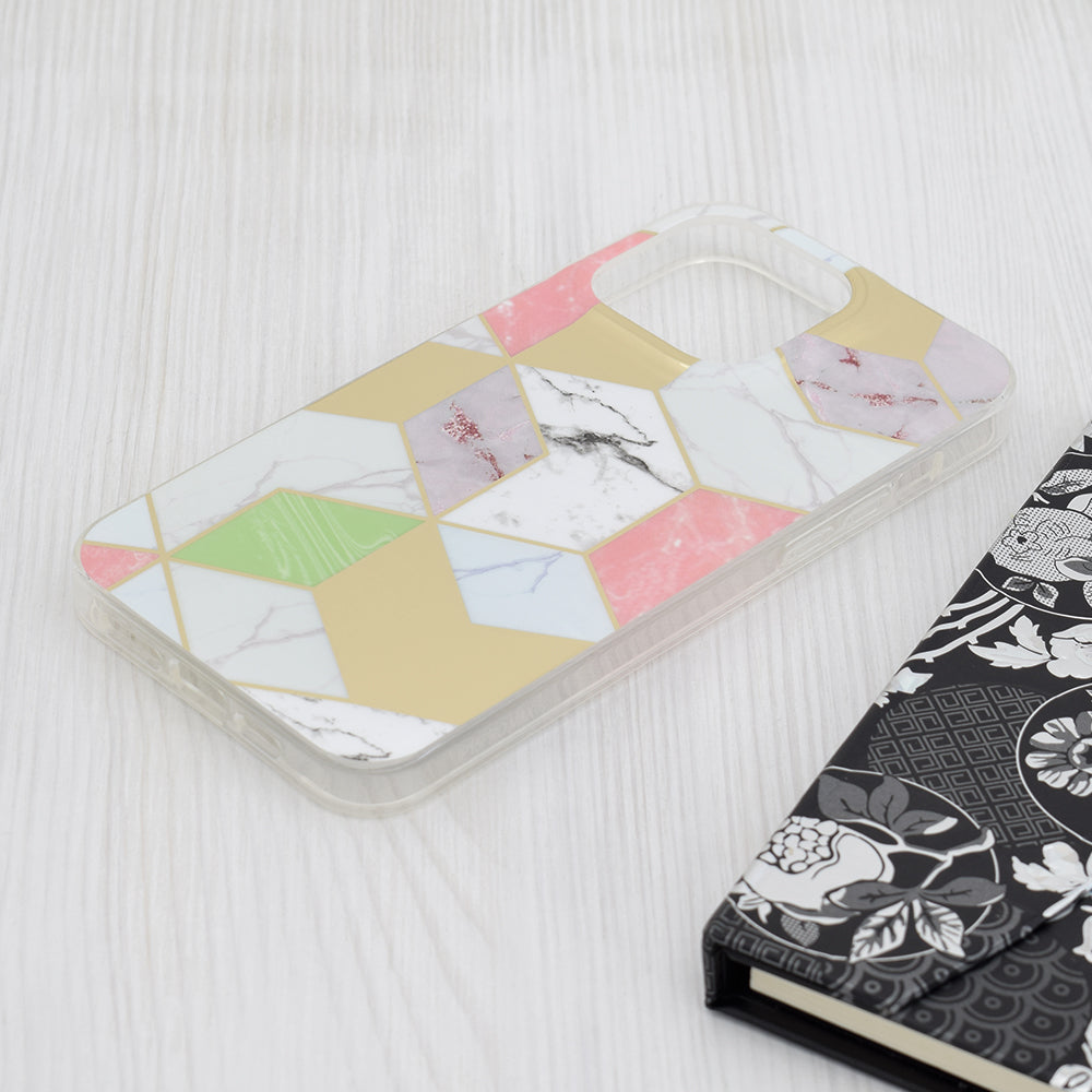 Husa pentru Apple iPhone 15 Pro Max, Techsuit, Marble, Mov