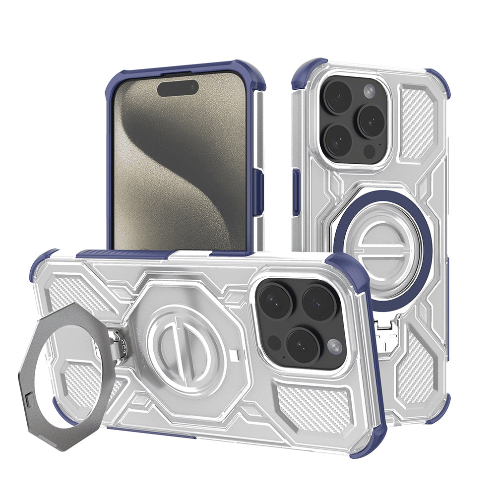 Husa pentru Apple iPhone 15 Pro, Techsuit, Carbon Shield Pro, Albastra