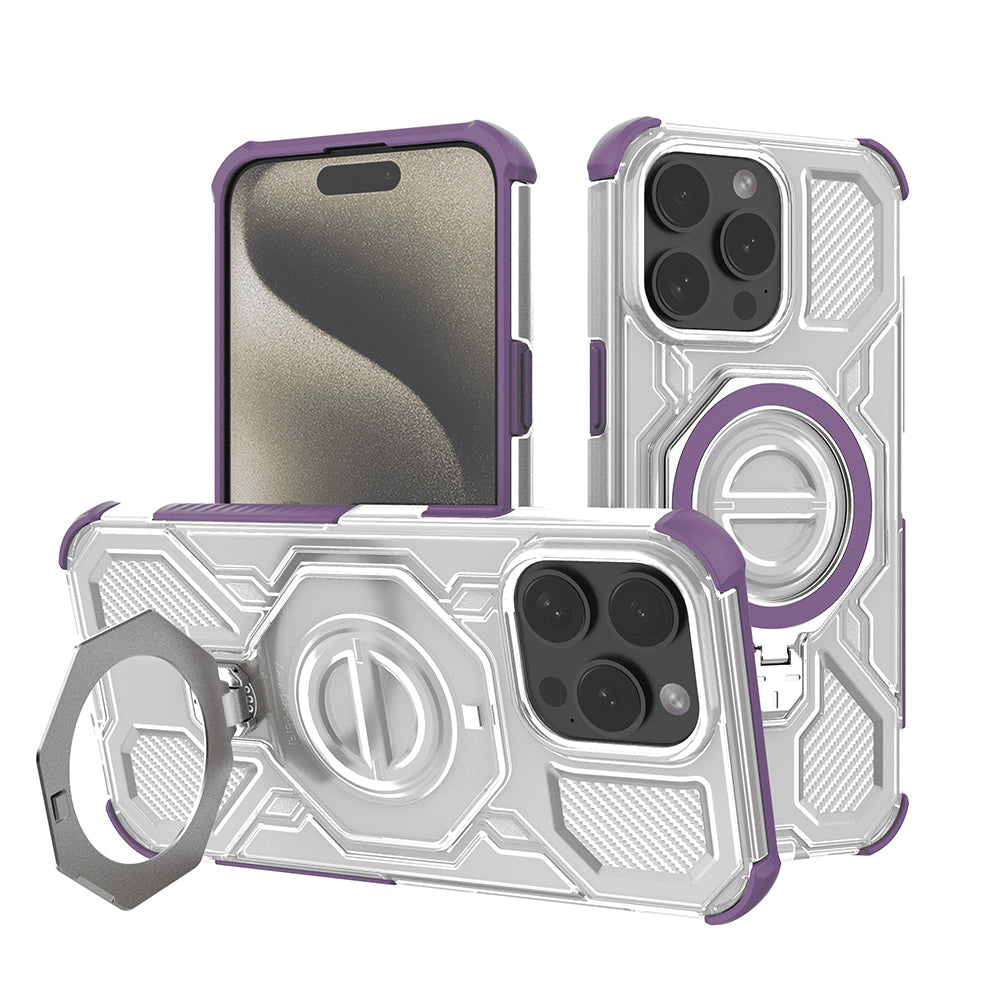 Husa pentru Apple iPhone 15 Pro, Techsuit, Carbon Shield Pro, Mov