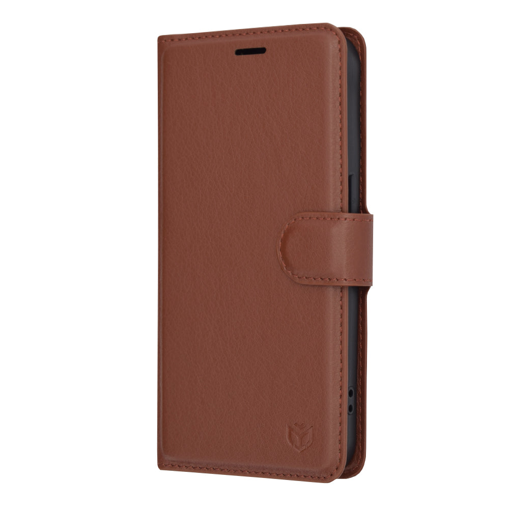 Husa pentru Apple iPhone 15 Pro, Techsuit, Leather Folio, Maro