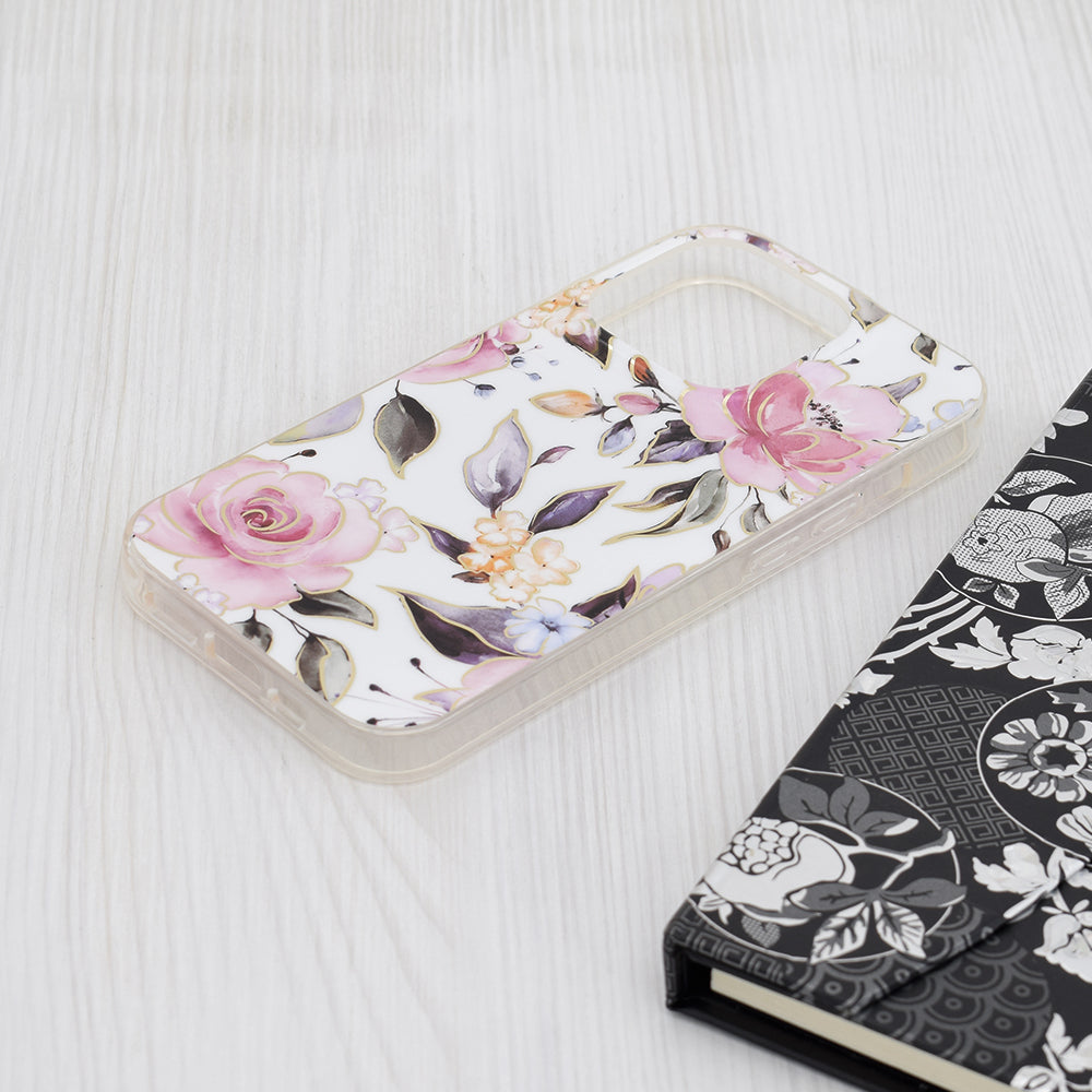 Husa pentru Apple iPhone 15 Pro, Techsuit, Marble, Alba