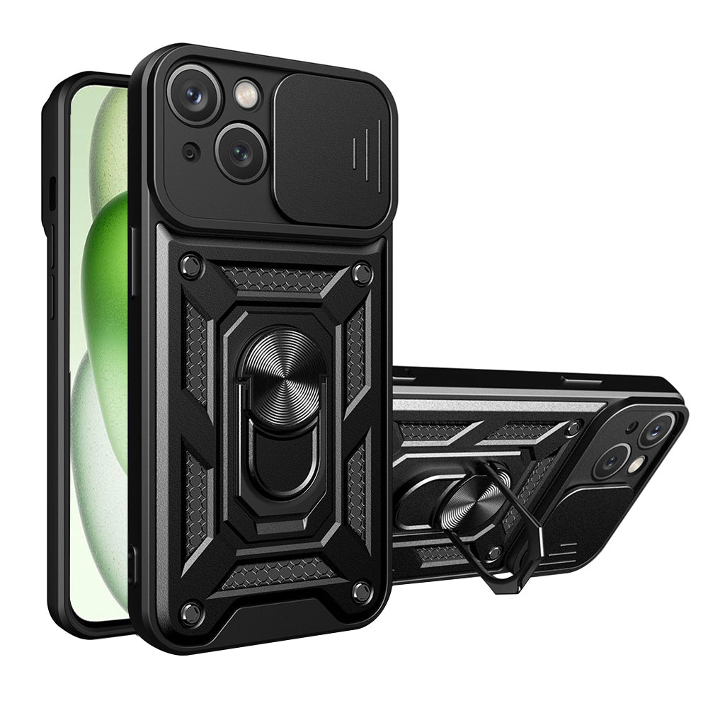 Husa pentru Apple iPhone 15, Techsuit, CamShield, Neagra