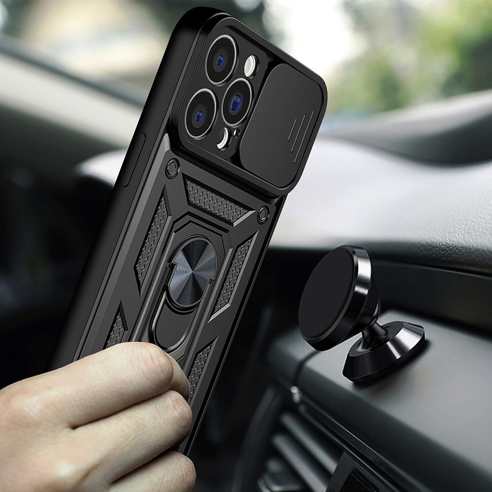 Husa pentru Apple iPhone 15, Techsuit, CamShield, Neagra