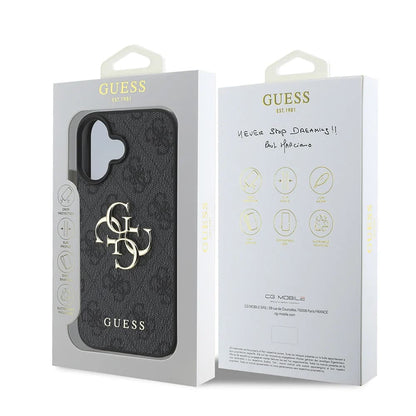 Husa pentru Apple iPhone 16, Guess, 4G Big Logo, Neagra