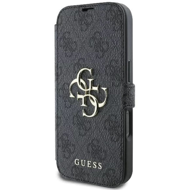 Husa pentru Apple iPhone 16, Guess, 4G Book, Neagra
