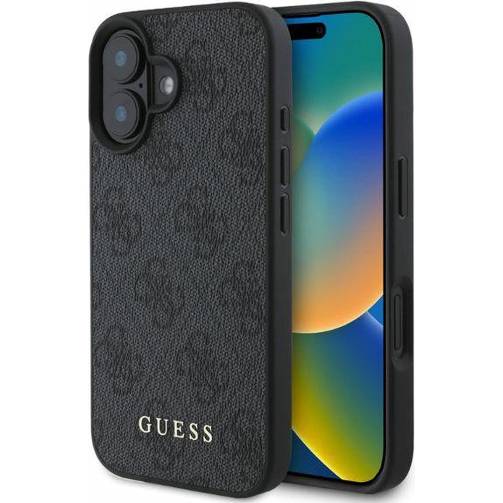Husa pentru Apple iPhone 16, Guess, 4G Classic, Neagra
