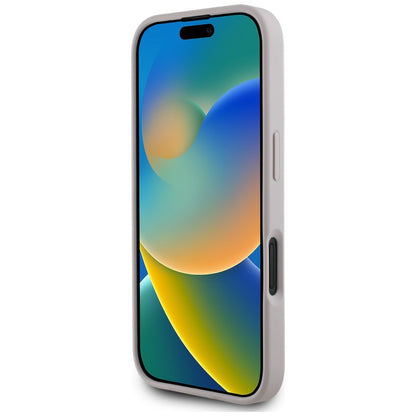 Husa pentru Apple iPhone 16, Guess, 4G Grained Roses Big Logo, Mov