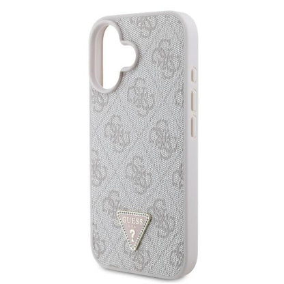 Husa pentru Apple iPhone 16, Guess, Crossbody 4G Triangle Strass, Albastra