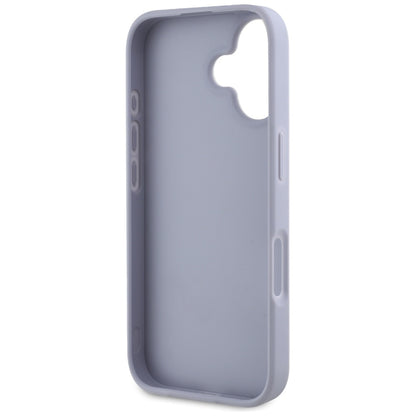 Husa pentru Apple iPhone 16, Guess, Hot Stamp 4G Pattern Triangle Logo, Mov Deschis