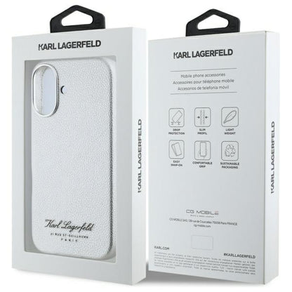 Husa pentru Apple iPhone 16, Karl Lagerfeld, RSG, Gri