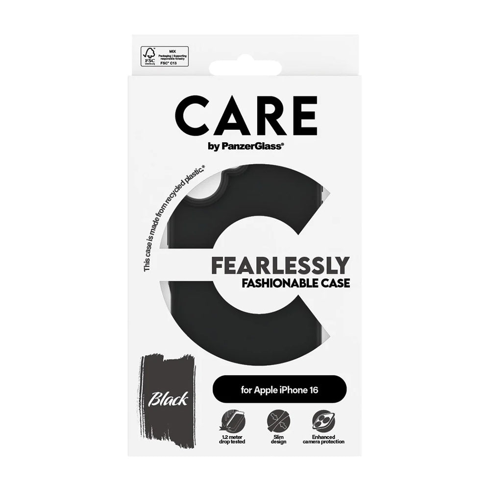 Husa pentru Apple iPhone 16, PanzerGlass, Care Fashionable, Neagra
