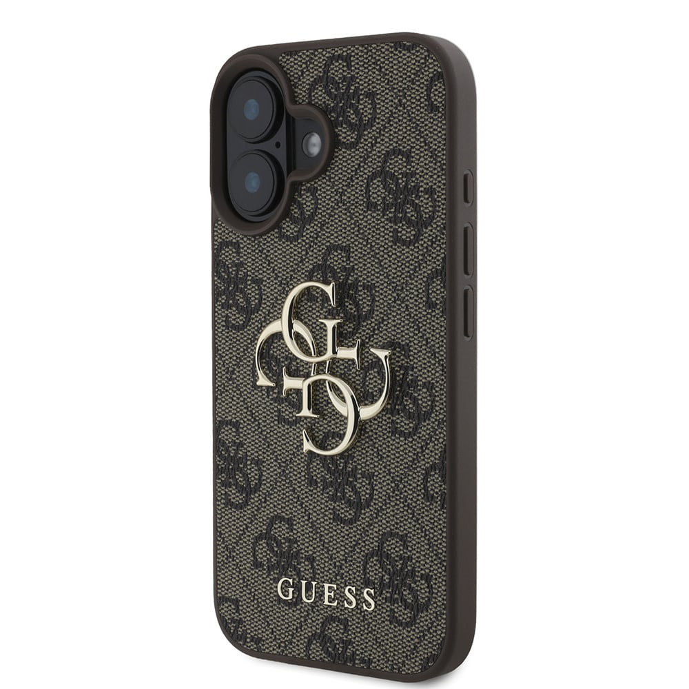 Husa pentru Apple iPhone 16 Plus, Guess, 4G Big Logo, Maro