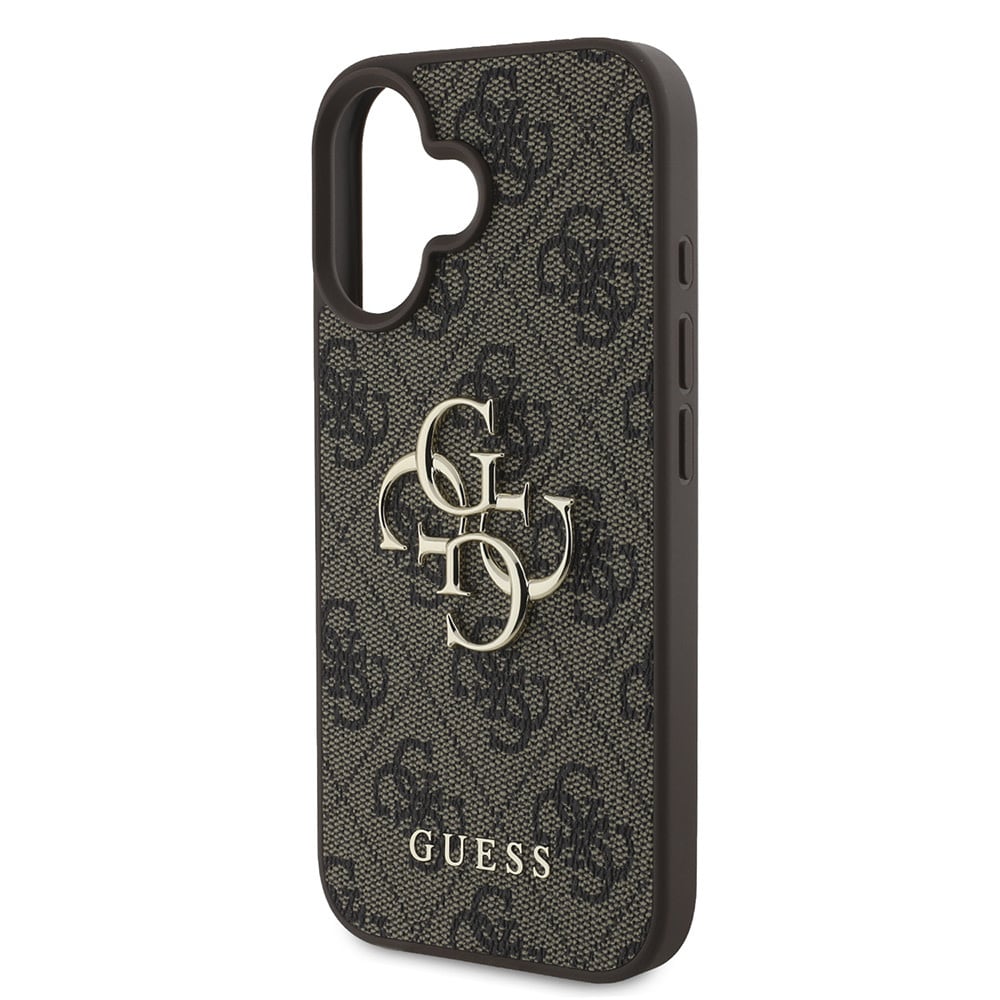 Husa pentru Apple iPhone 16 Plus, Guess, 4G Big Logo, Maro