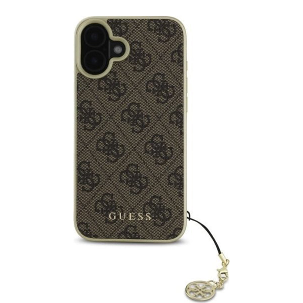 Husa pentru Apple iPhone 16 Plus, Guess, 4G Charm, Maro