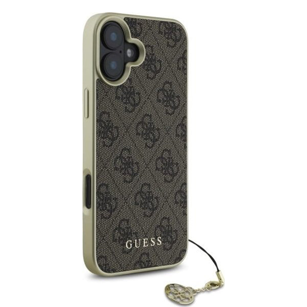 Husa pentru Apple iPhone 16 Plus, Guess, 4G Charm, Maro