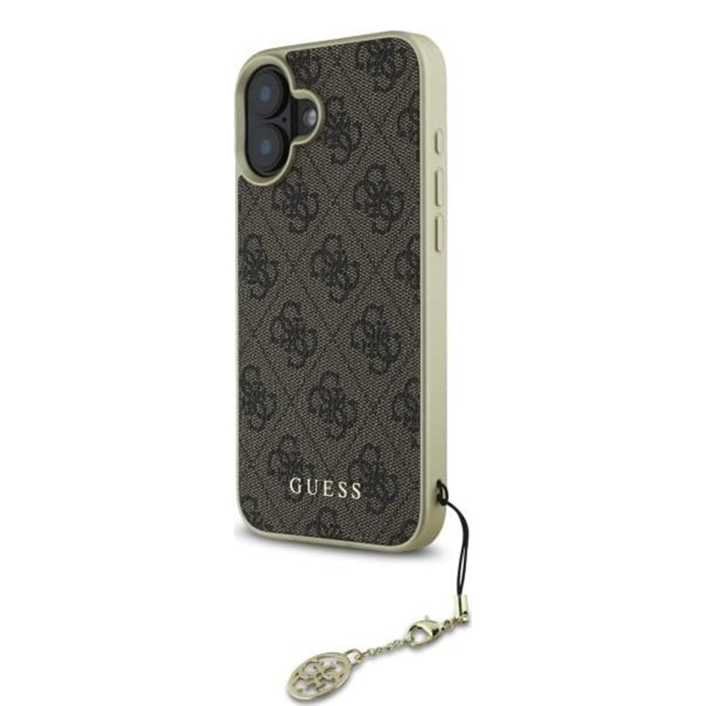 Husa pentru Apple iPhone 16 Plus, Guess, 4G Charm, Maro