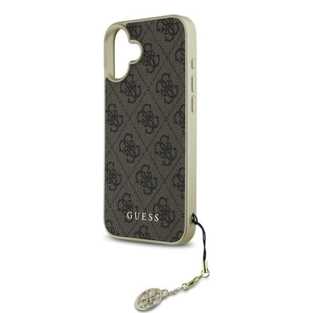 Husa pentru Apple iPhone 16 Plus, Guess, 4G Charm, Maro