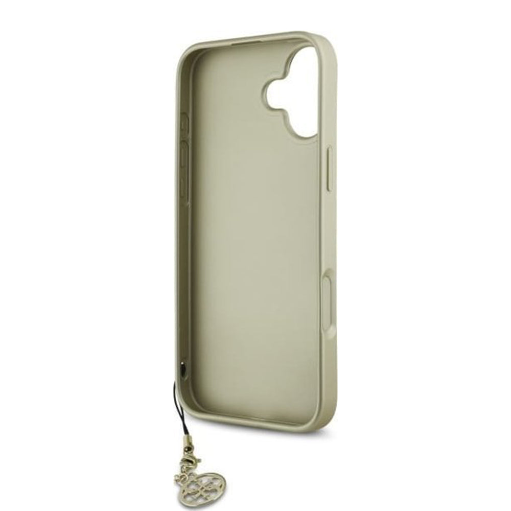 Husa pentru Apple iPhone 16 Plus, Guess, 4G Charm, Maro