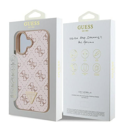 Husa pentru Apple iPhone 16 Plus, Guess, 4G Triangle Logo, Alba