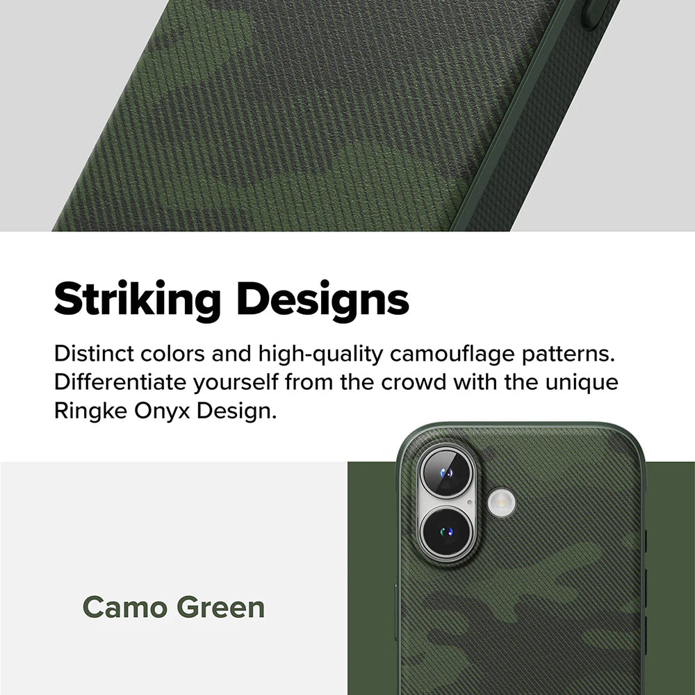 Husa pentru Apple iPhone 16 Plus, Ringke, Onyx Design, Verde