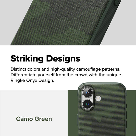 Husa pentru Apple iPhone 16 Plus, Ringke, Onyx Design, Verde