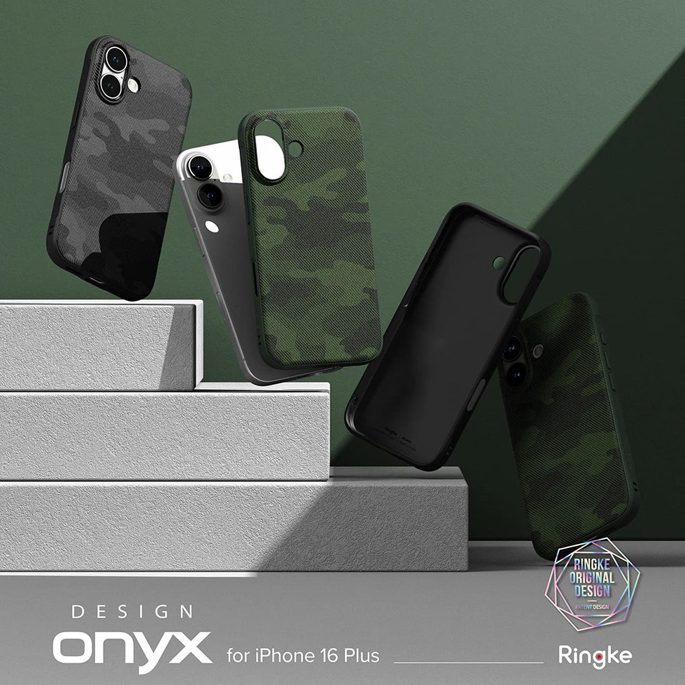Husa pentru Apple iPhone 16 Plus, Ringke, Onyx Design, Verde