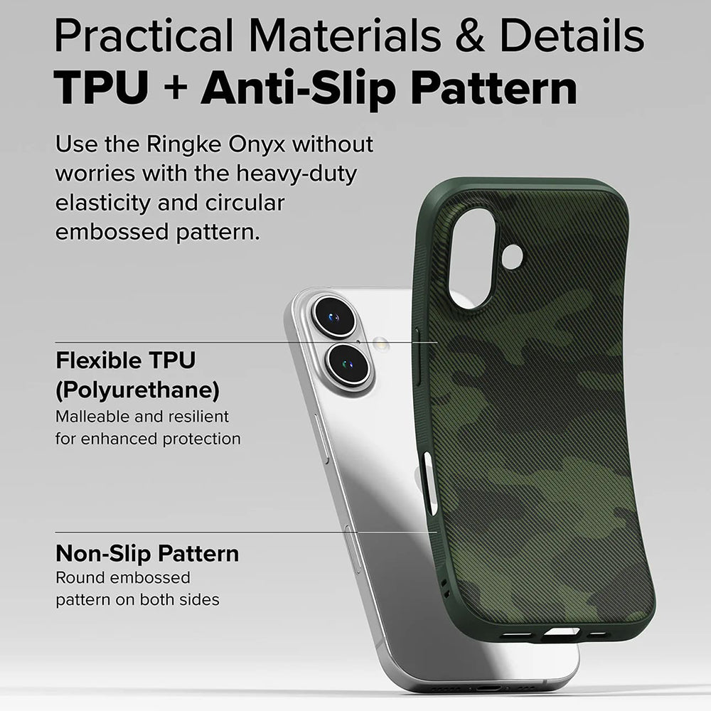 Husa pentru Apple iPhone 16 Plus, Ringke, Onyx Design, Verde