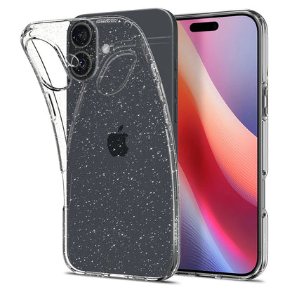 Husa pentru Apple iPhone 16 Plus, Spigen, Liquid Crystal Glitter, Transparenta