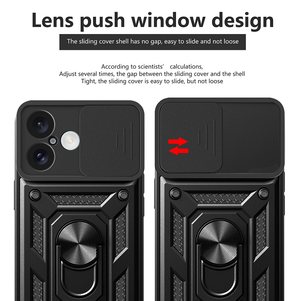 Husa pentru Apple iPhone 16 Plus, Techsuit, CamShield, Neagra