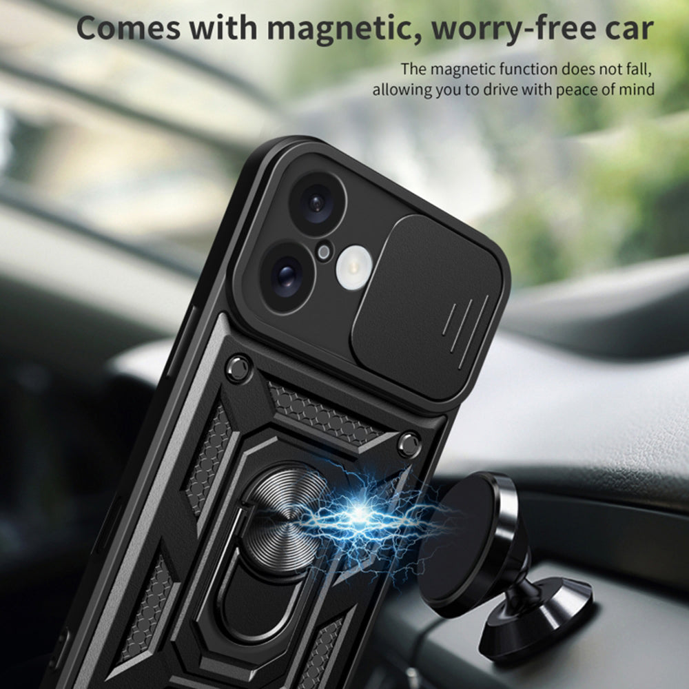 Husa pentru Apple iPhone 16 Plus, Techsuit, CamShield, Neagra