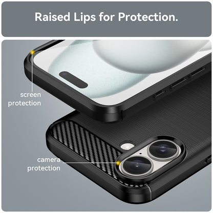 Husa pentru Apple iPhone 16 Plus, Techsuit, Carbon, Neagra
