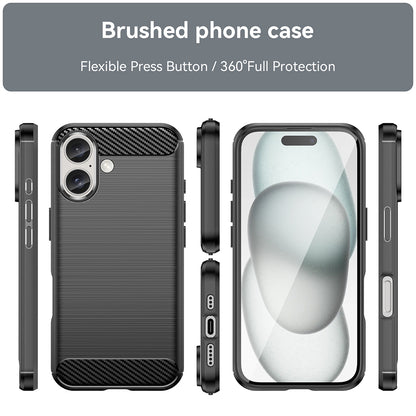 Husa pentru Apple iPhone 16 Plus, Techsuit, Carbon, Neagra