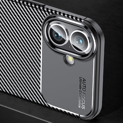 Husa pentru Apple iPhone 16 Plus, Techsuit, CarbonFiber, Neagra