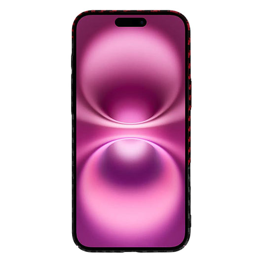 Husa pentru Apple iPhone 16 Plus, Techsuit, Carbonite FiberShell, Neagra Rosie